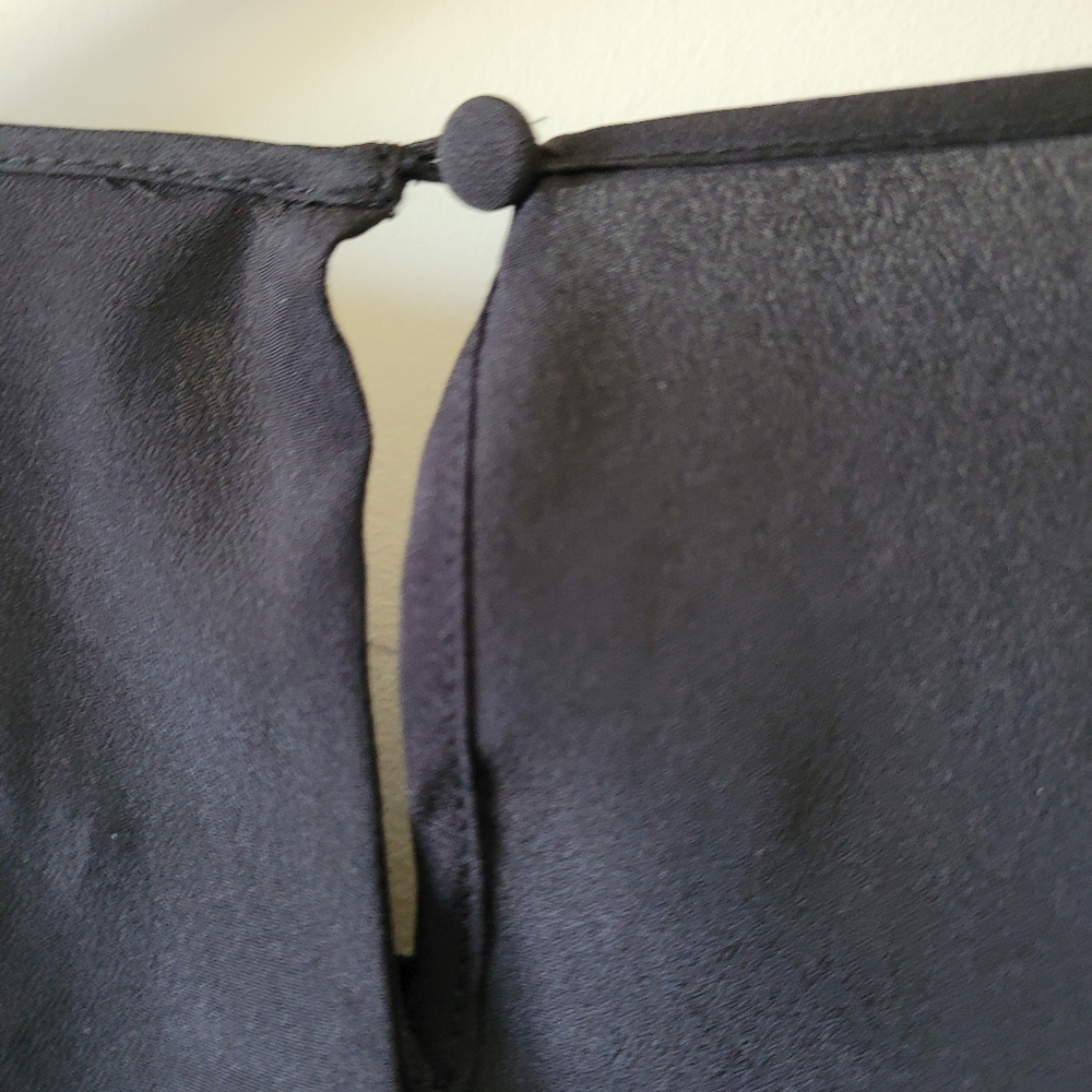 J. Crew Black lace short sleeve blouse sz 12 - Picture 3 of 6